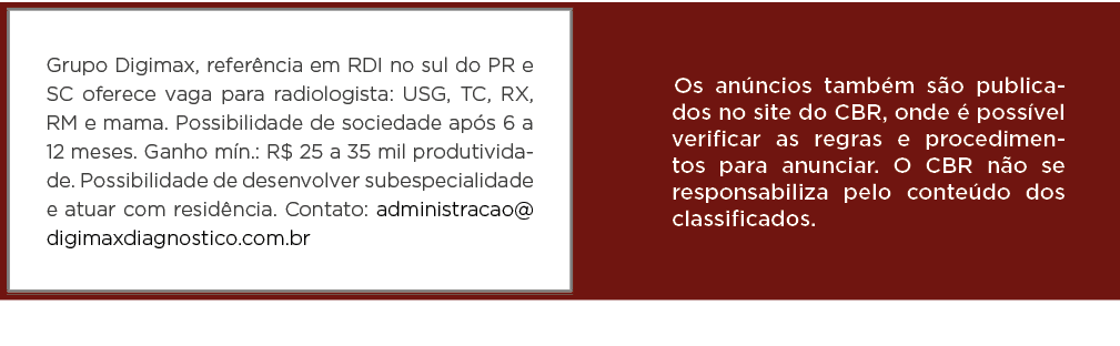   Os anúncios também são publicados no site do CBR, onde é possível verificar as regras e procedimentos para anunciar   