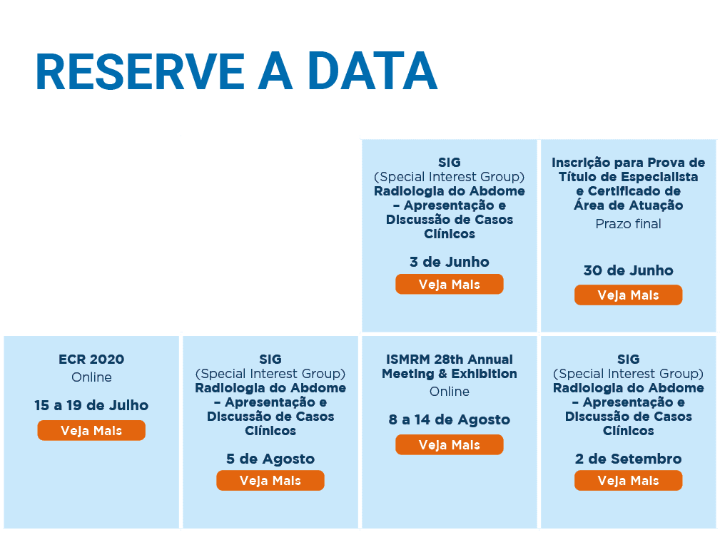 RESERVE A DATA,,,,SIG (Special Interest Group) Radiologia do Abdome   Apresentação e Discussão de Casos Clínicos 3 de   