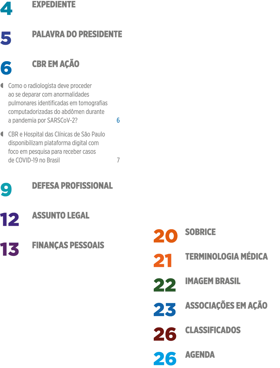 Expediente 4 palavra do presidente 5 CBR em ação 6   Como o radiologista deve proceder ao se deparar com anormalidade   
