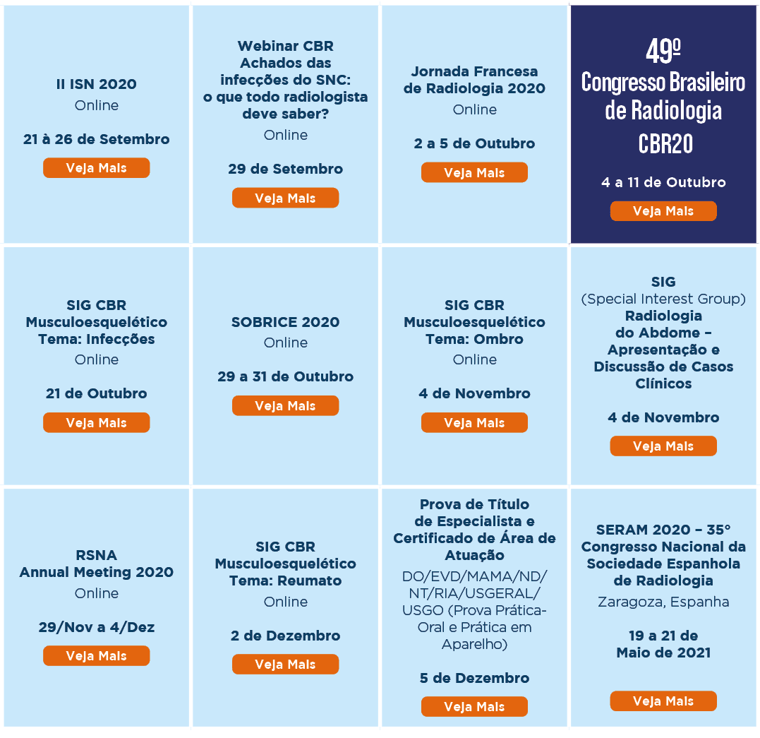 II ISN 2020 Online 21 à 26 de Setembro  ,Webinar CBR Achados das infecções do SNC: o que todo radiologista deve saber   