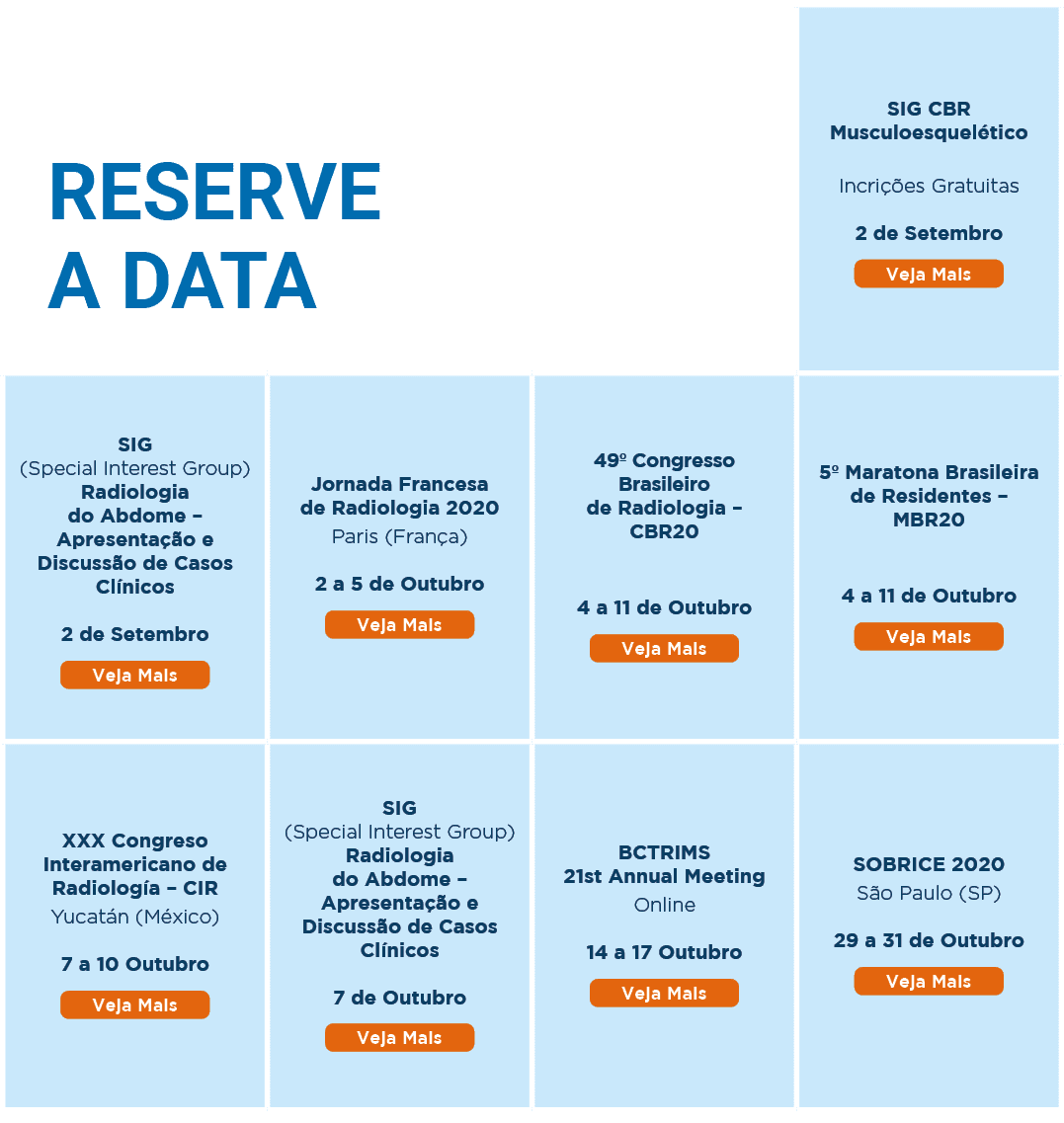 RESERVE A DATA,SIG CBR Musculoesquelético Incrições Gratuitas 2 de Setembro  ,SIG (Special Interest Group) Radiologia   