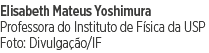Elisabeth Mateus Yoshimura Professora do Instituto de Física da USP Foto: Divulgação IF