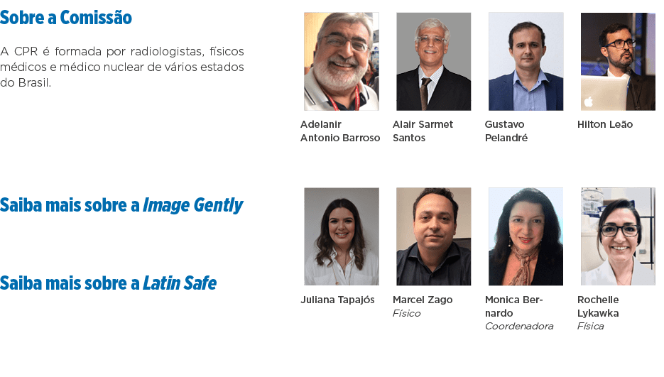 Sobre a Comissão A CPR é formada por radiologistas, físicos médicos e médico nuclear de vários estados do Brasil        