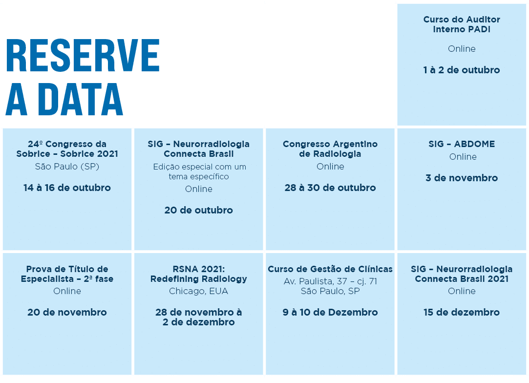 RESERVE A DATA,,Curso do Auditor Interno PADI Online 1 à 2 de outubro  ,24  Congresso da Sobrice   Sobrice 2021 São P   