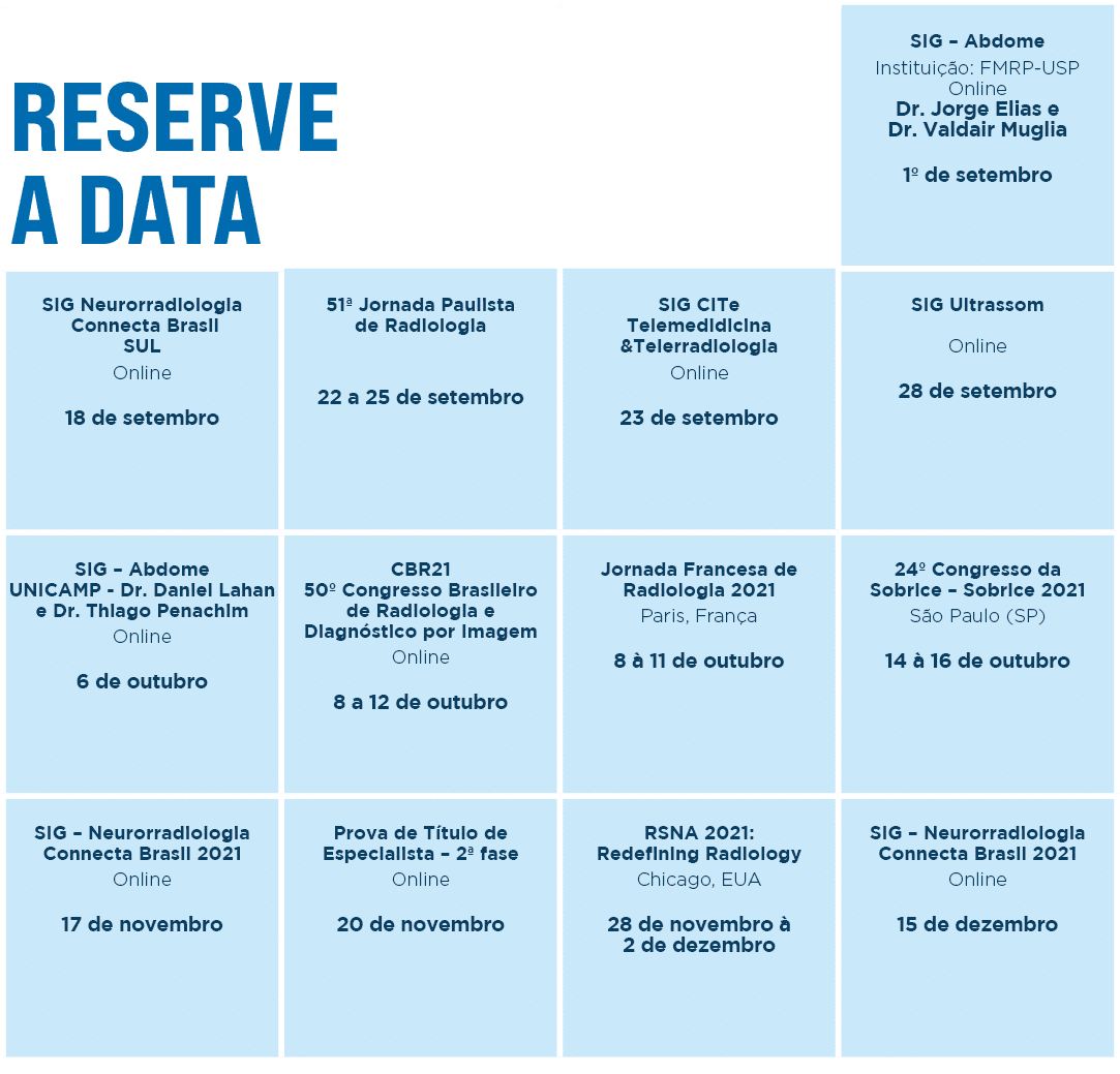 RESERVE A DATA,,SIG   Abdome Instituição: FMRP-USP Online Dr  Jorge Elias e Dr  Valdair Muglia 1  de setembro ,SIG Ne   