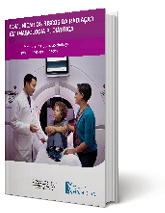 Blank vertical book cover template with pages in front side standing on white surface  Perspective view  Vector illustration 