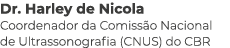 Dr  Harley de Nicola Coordenador da Comissão Nacional de Ultrassonografia (CNUS) do CBR