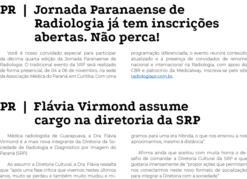 PR   Jornada Paranaense de Radiologia já tem inscrições abertas  Não perca  Você é nosso convidado especial para part   