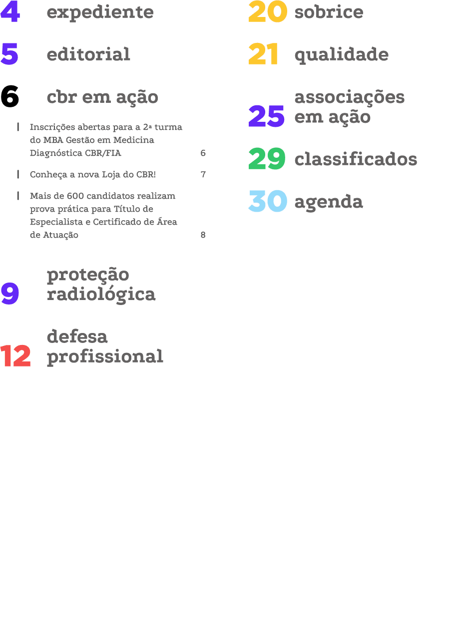 expediente 4 editorial 5 cbr em a o 6 | Inscri  es abertas para a 2ª turma do MBA Gest o em Medicina Diagn stica CBR...