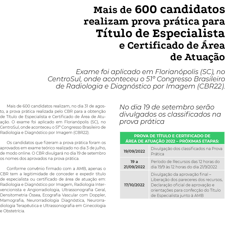 Mais de 600 candidatos realizam prova pr tica para T tulo de Especialista e Certificado de rea de Atua  o Exame foi ...