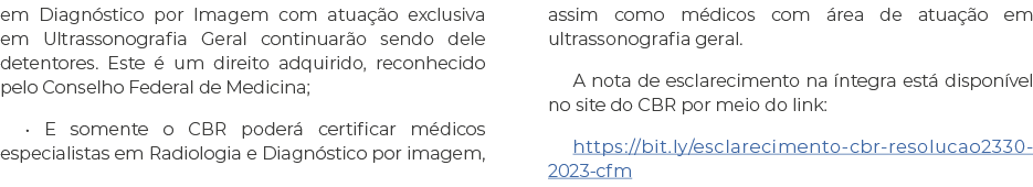 em Diagnóstico por Imagem com atuação exclusiva em Ultrassonografia Geral continuarão sendo dele detentores  Este é u   