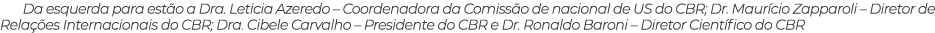 Da esquerda para estão a Dra  Leticia Azeredo   Coordenadora da Comissão de nacional de US do CBR; Dr  Maurício Zappa   