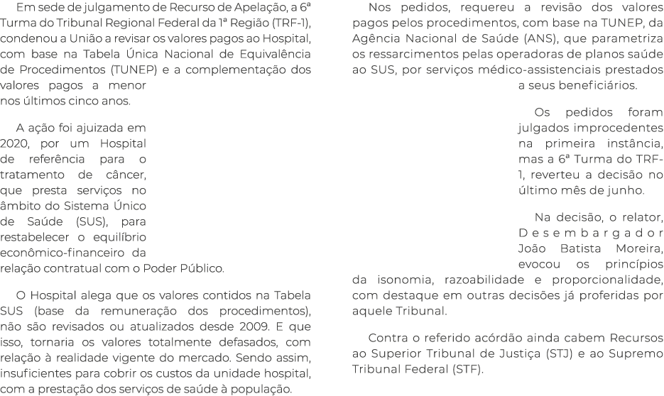 Em sede de julgamento de Recurso de Apela o, a 6ª Turma do Tribunal Regional Federal da 1ª Regi o (TRF 1), condenou ...