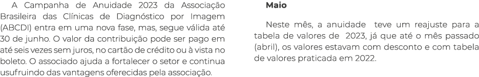 A Campanha de Anuidade 2023 da Associa o Brasileira das Cl nicas de Diagn stico por Imagem (ABCDI) entra em uma nova...
