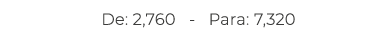 De: 2,760 Para: 7,320