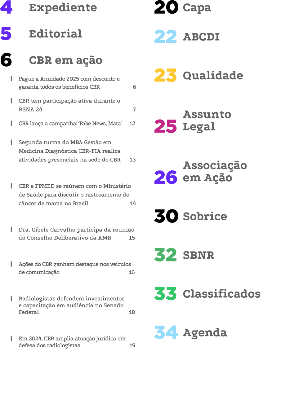 Expediente 4 Editorial 5 CBR em a o 6 | Pague a Anuidade 2025 com desconto e garanta todos os benef cios CBR        ...