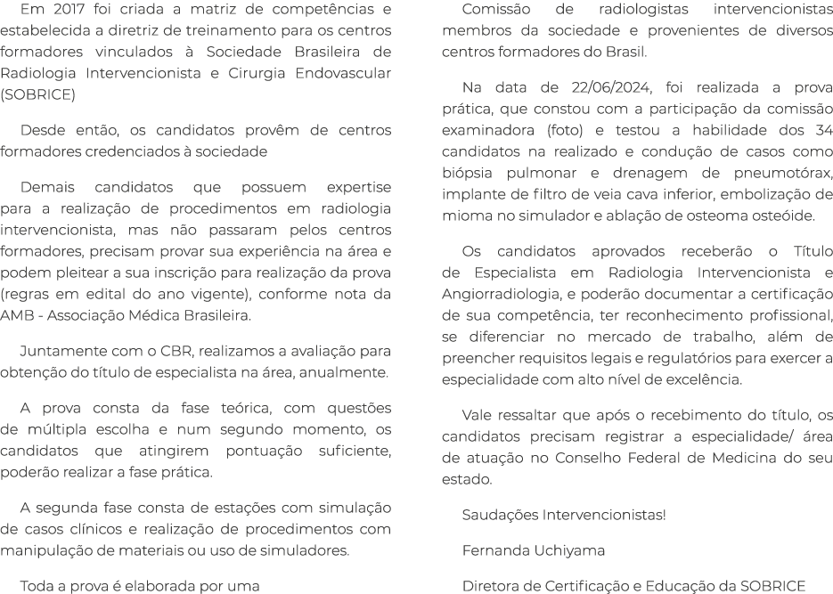 Em 2017 foi criada a matriz de compet ncias e estabelecida a diretriz de treinamento para os centros formadores vincu...