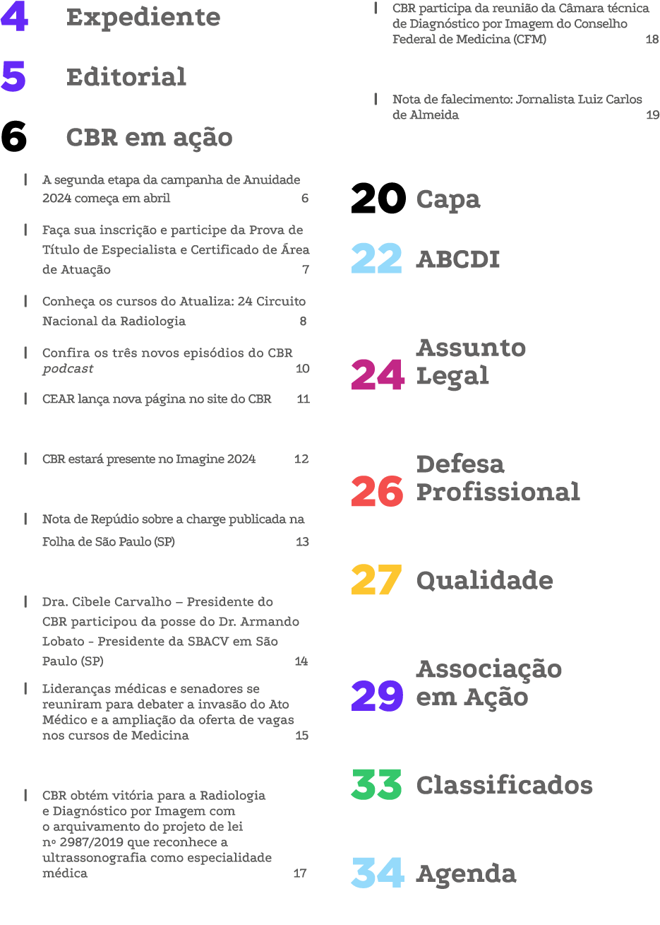Expediente 4 Editorial 5 CBR em a o 6 | A segunda etapa da campanha de Anuidade 2024 come a em abril                ...