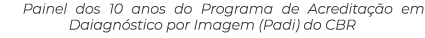 Painel dos 10 anos do Programa de Acredita o em Daiagn stico por Imagem (Padi) do CBR