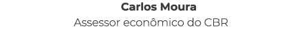 Carlos Moura Assessor econ mico do CBR