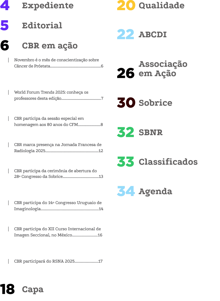 Expediente 4 Editorial 5 CBR em a o 6 | Novembro   o m s de conscientiza  o sobre C ncer de Pr stata...................