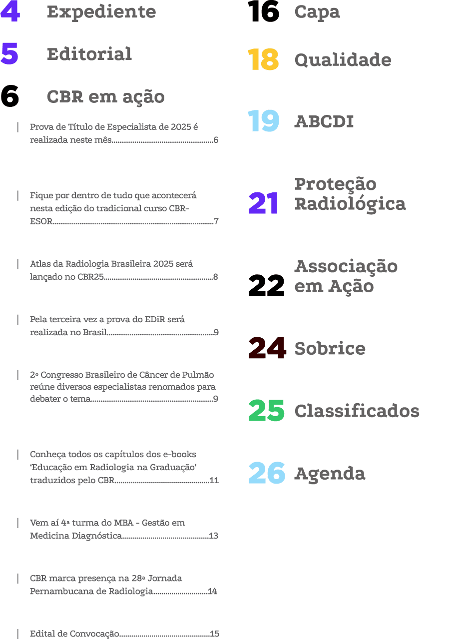 Expediente 4 Editorial 5 CBR em a o 6 | Prova de T tulo de Especialista de 2025   realizada neste m s..................