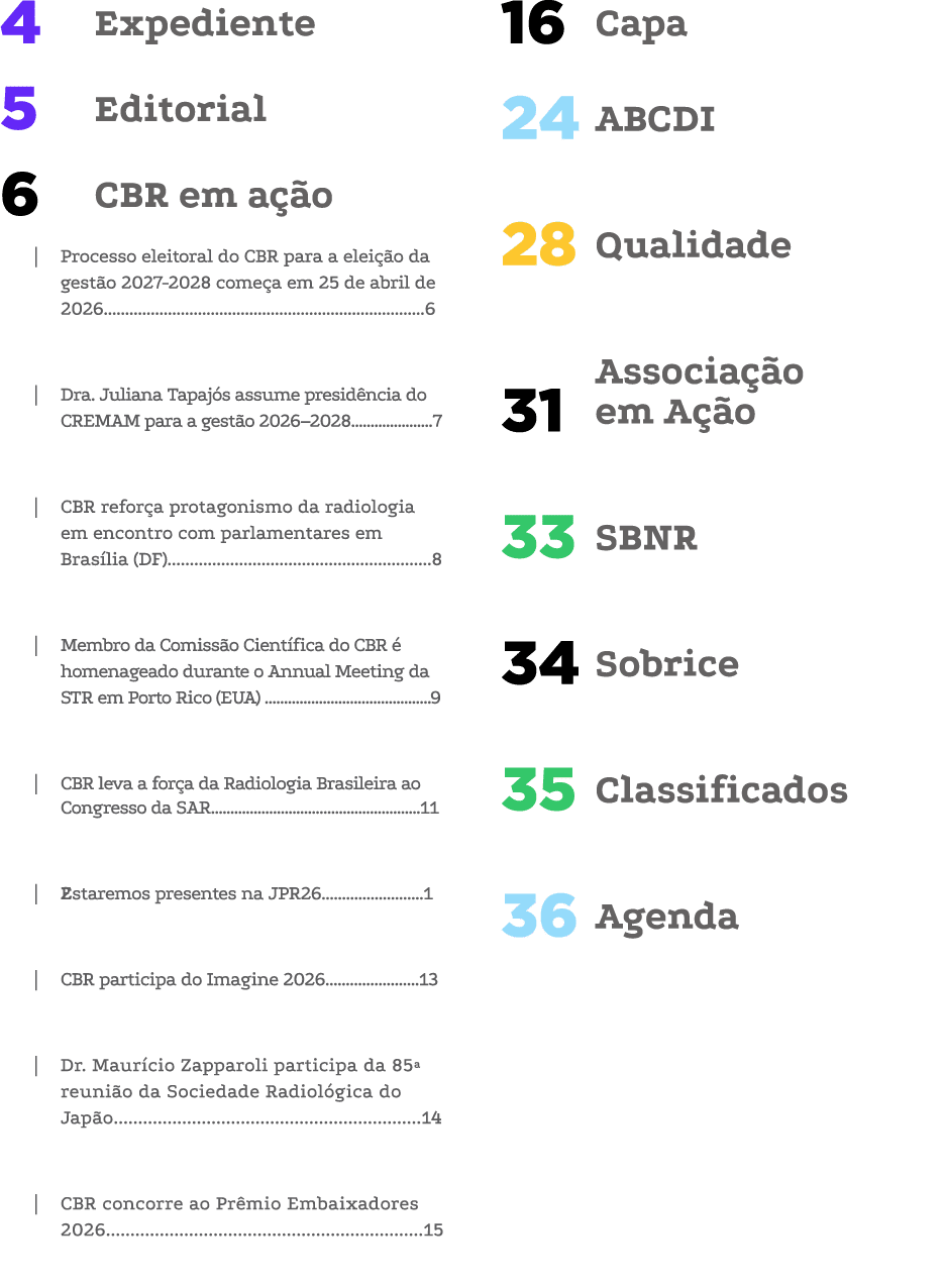 Expediente 4 Editorial 5 CBR em a o 6 | Processo eleitoral do CBR para a elei  o da gest o 2027 2028 come a em 25 de...